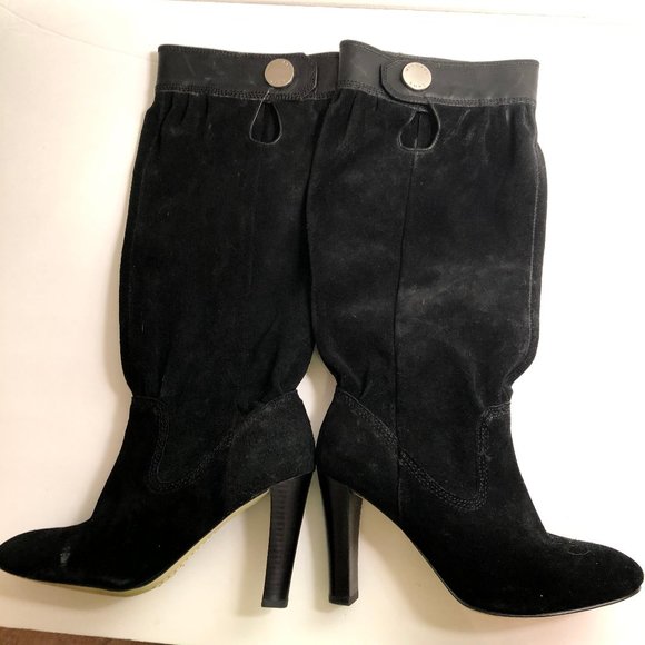 Michael KORS Harness Slouch Style Black Suede Boot - Picture 4 of 7